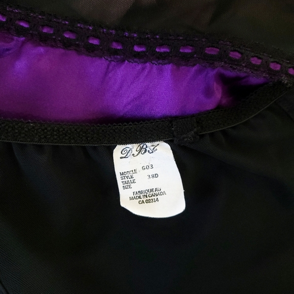 Vintage Witchycore Purple Satin Lace Lingerie Bustier Corset - Picture 4 of 9